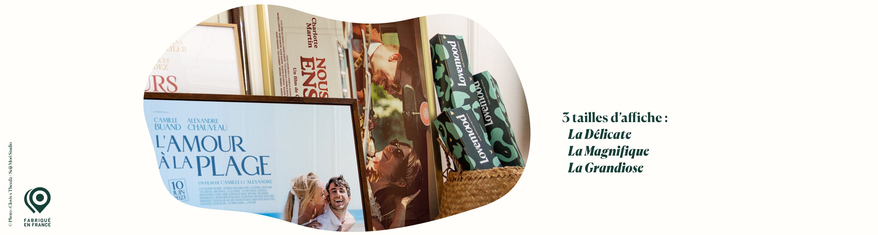 Affiches de film personnalisées sur-mesure La Délicate La Magnifique La Grandiose avec packaging | Lovemood